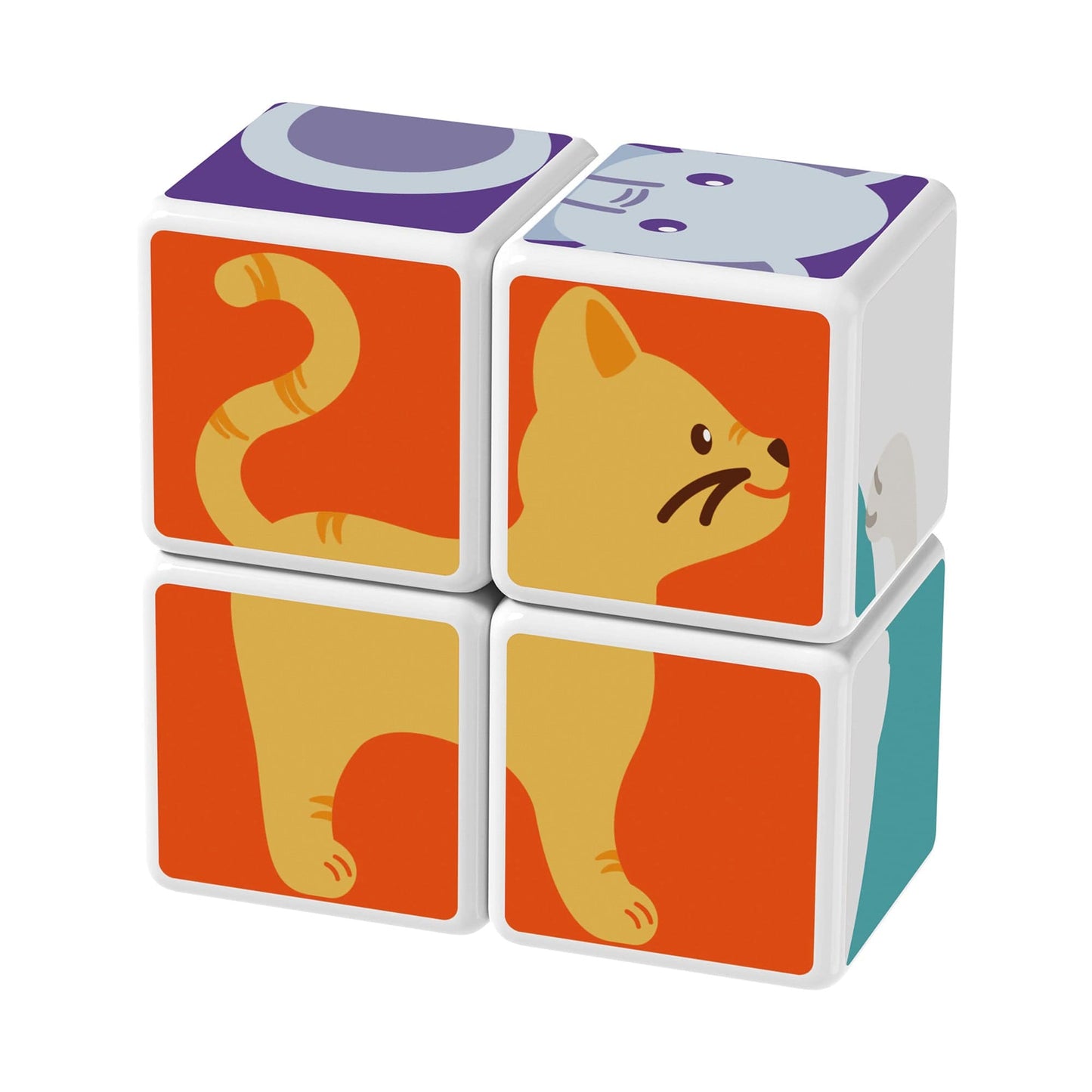 Geomag Toys Geomag Magicube Printed Animal Friends + Cards 7 pcs