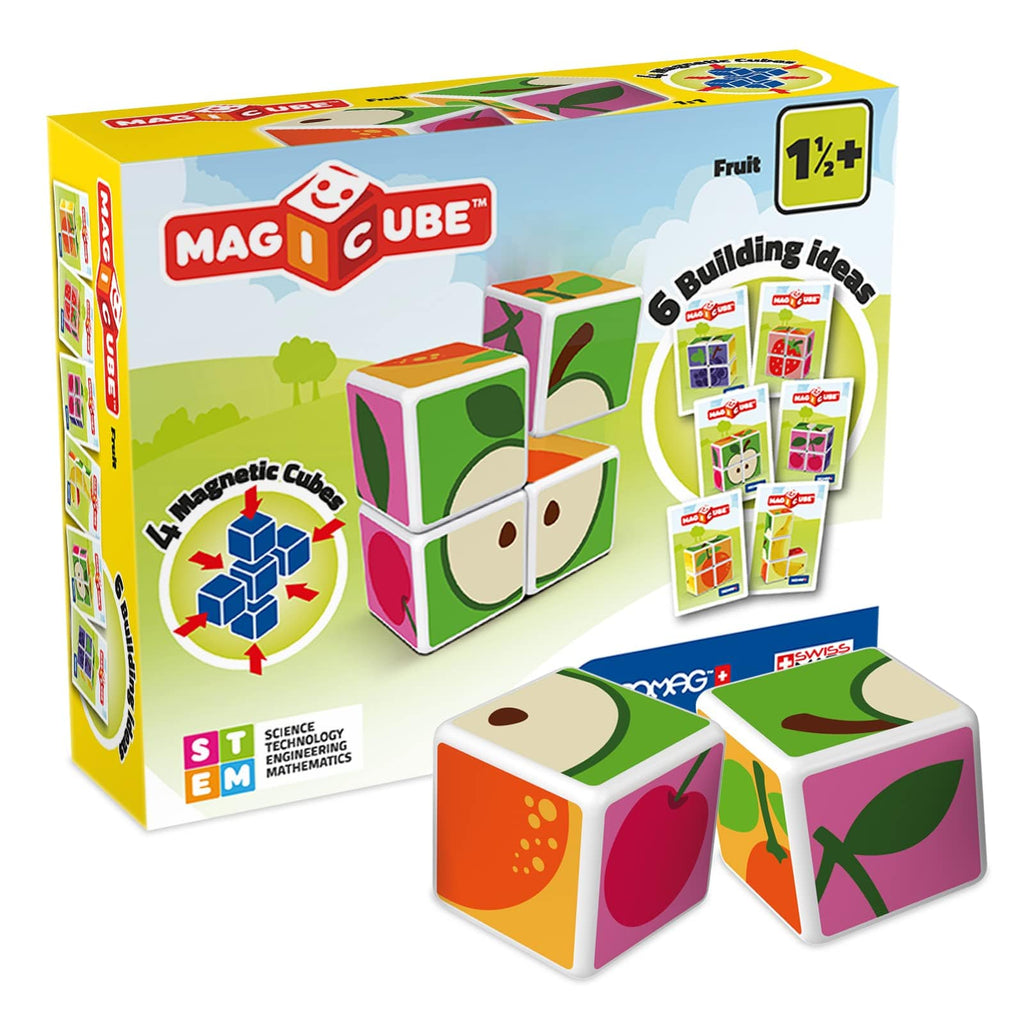 Geomag Toys Geomag Magicube Printed Fruit + Cards 7 pcs