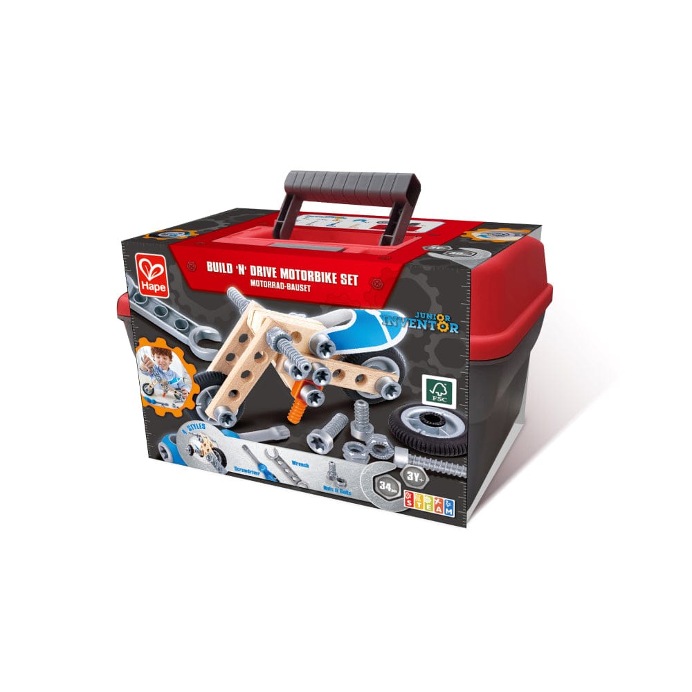 Hape Toys Build 'n' Drive Motorbike Set