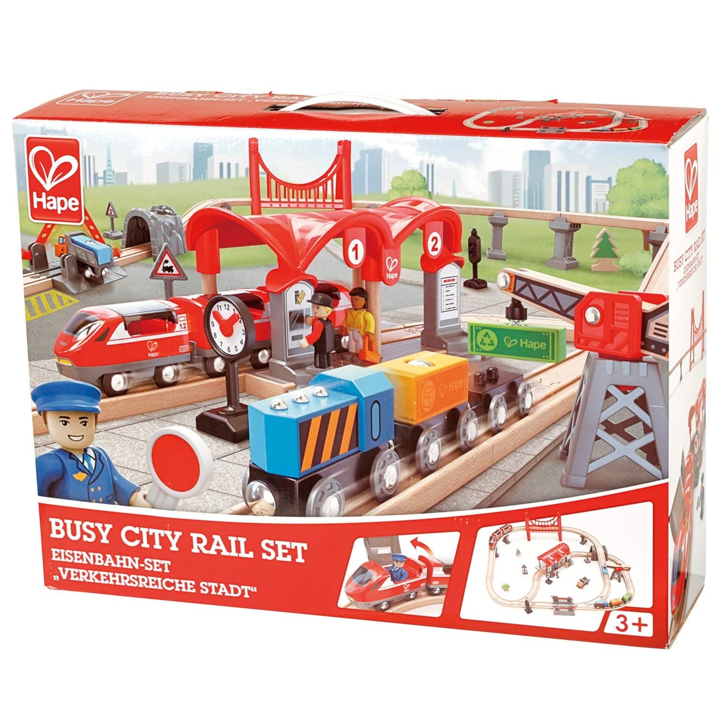 Hape Toys Busy City Rail Set