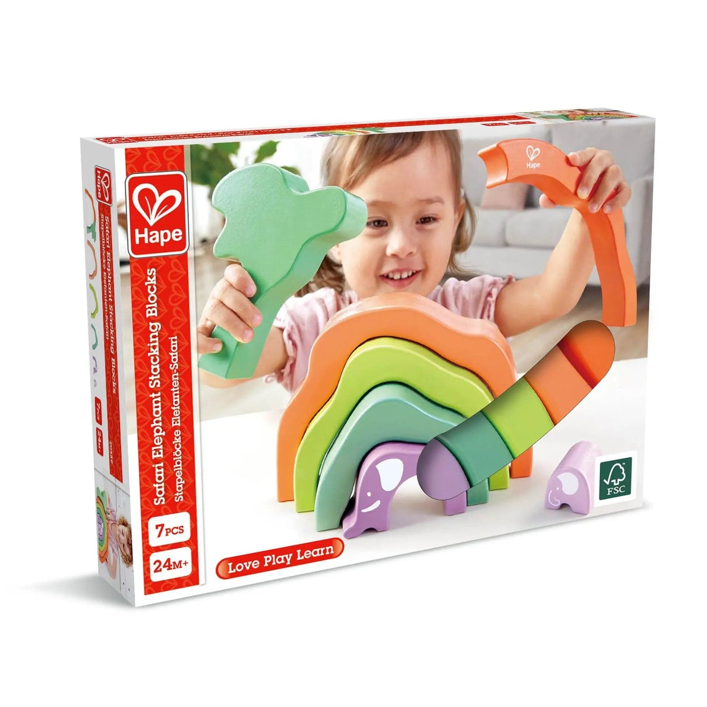 Hape Toys Safari Elephant Stacking Blocks