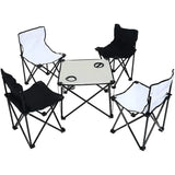 YATAI Set of 4 Folding Chairs With Folding Table