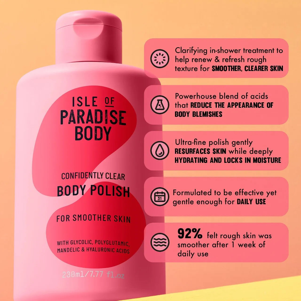 Isle of Paradise Exclusive Confidently Clear Body Polish 230ml