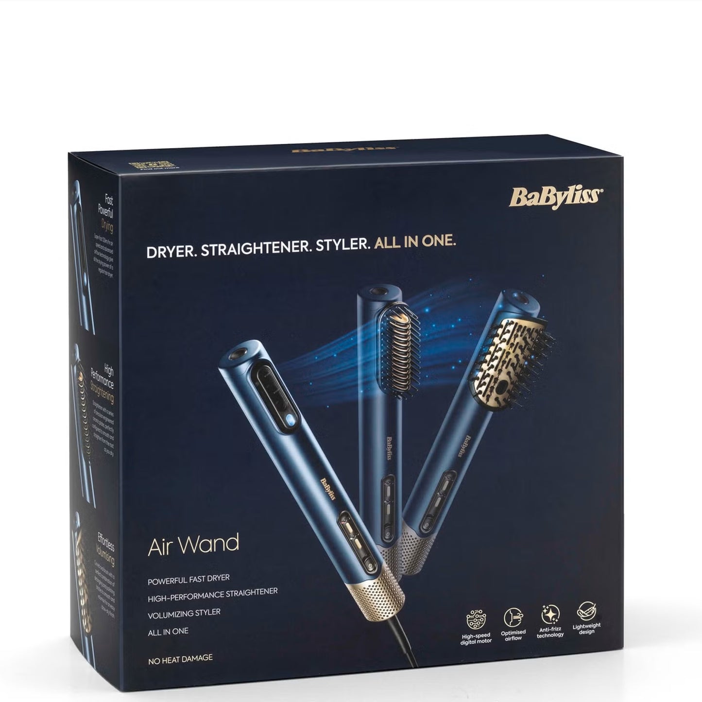 Babyliss Air Wand 3-in-1 Hair Dryer Straightener And Hot Air Brush with Ion Technology