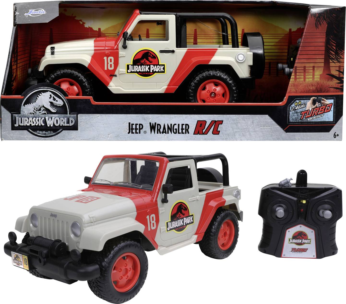 JADA Toys Jada - Jurassic Park Rc Jeep Wrangler 1:16