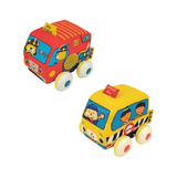K’s Kids Toys K’s Kids Pull Back Autos - School Bus + Fire Engine