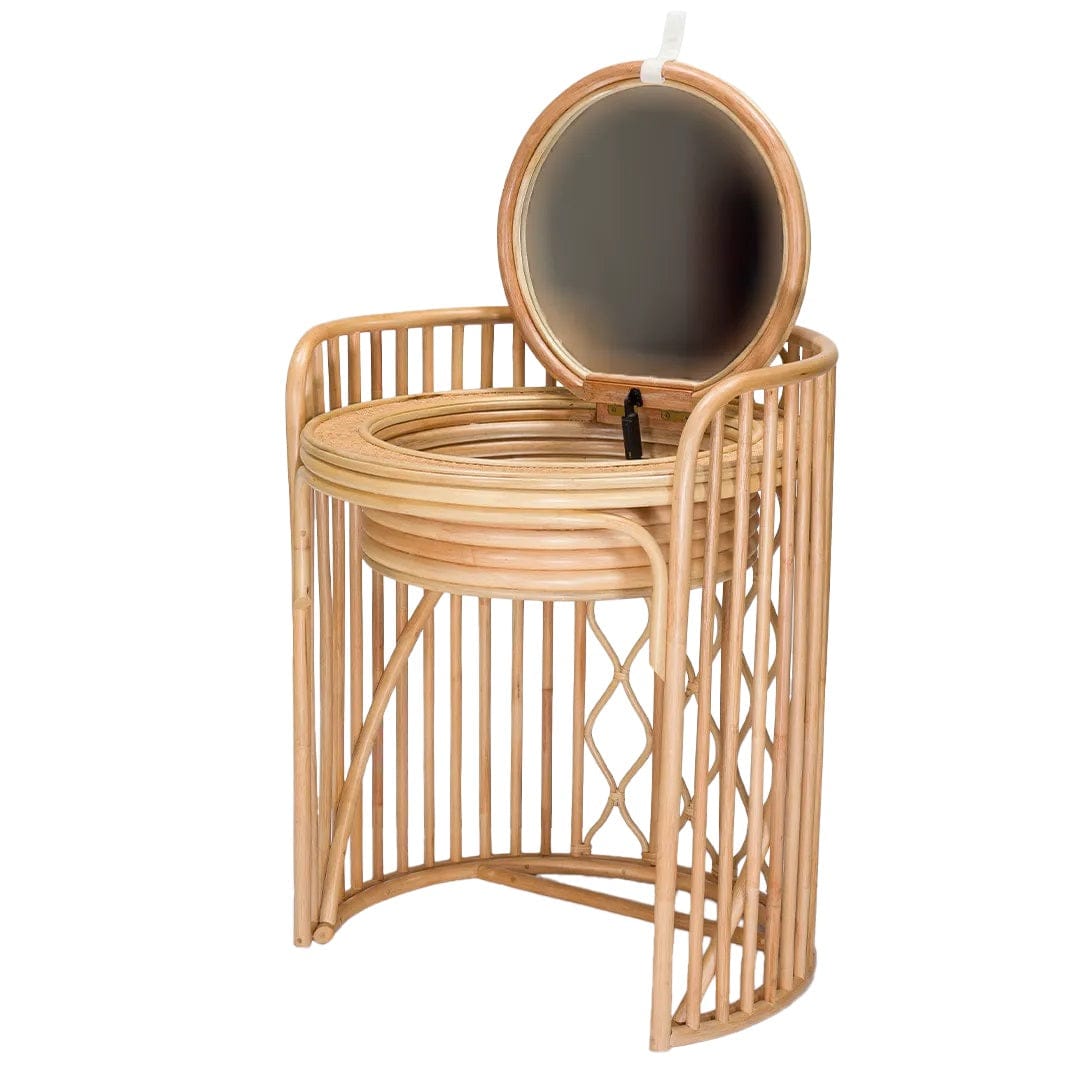 Ligna Home & Kitchen Liza Rattan Vanity & Stool - Style A