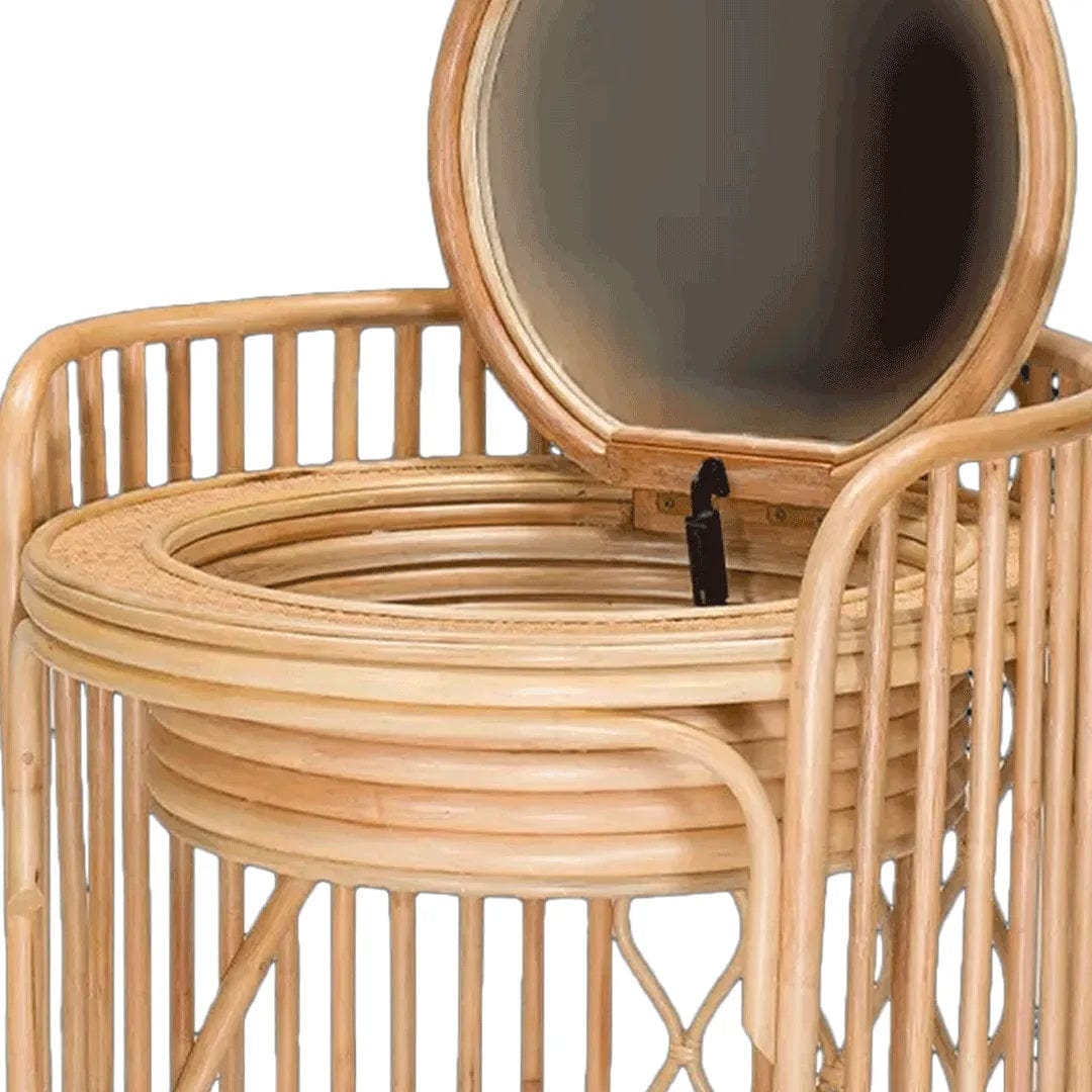 Ligna Home & Kitchen Liza Rattan Vanity & Stool - Style A