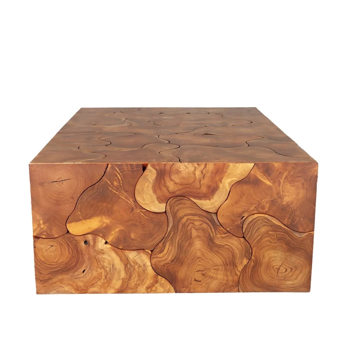 Ligna Home & Kitchen Teak Slice Coffee Table Rectangle