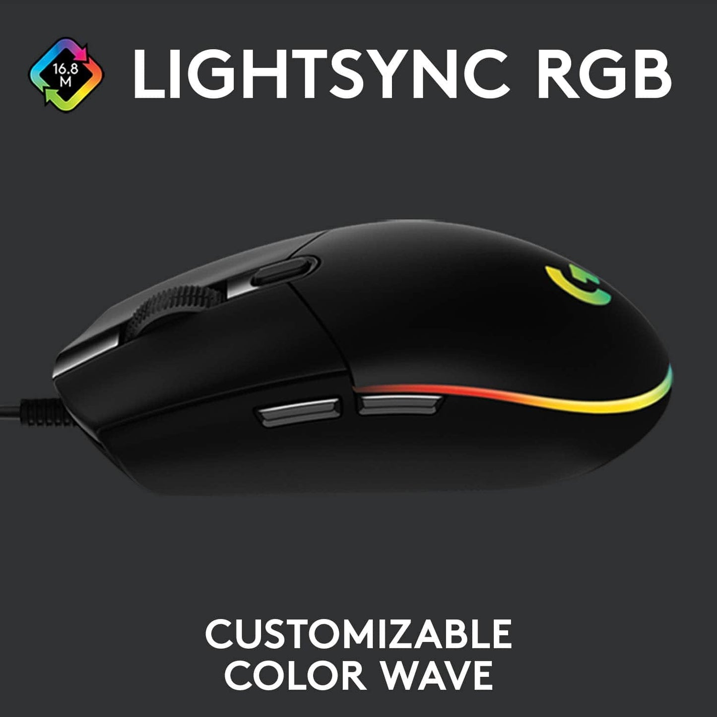 LOGITECH Mouse LOGITECH G203 LIGHTSYNC Gaming Mouse - BLACK - EMEA