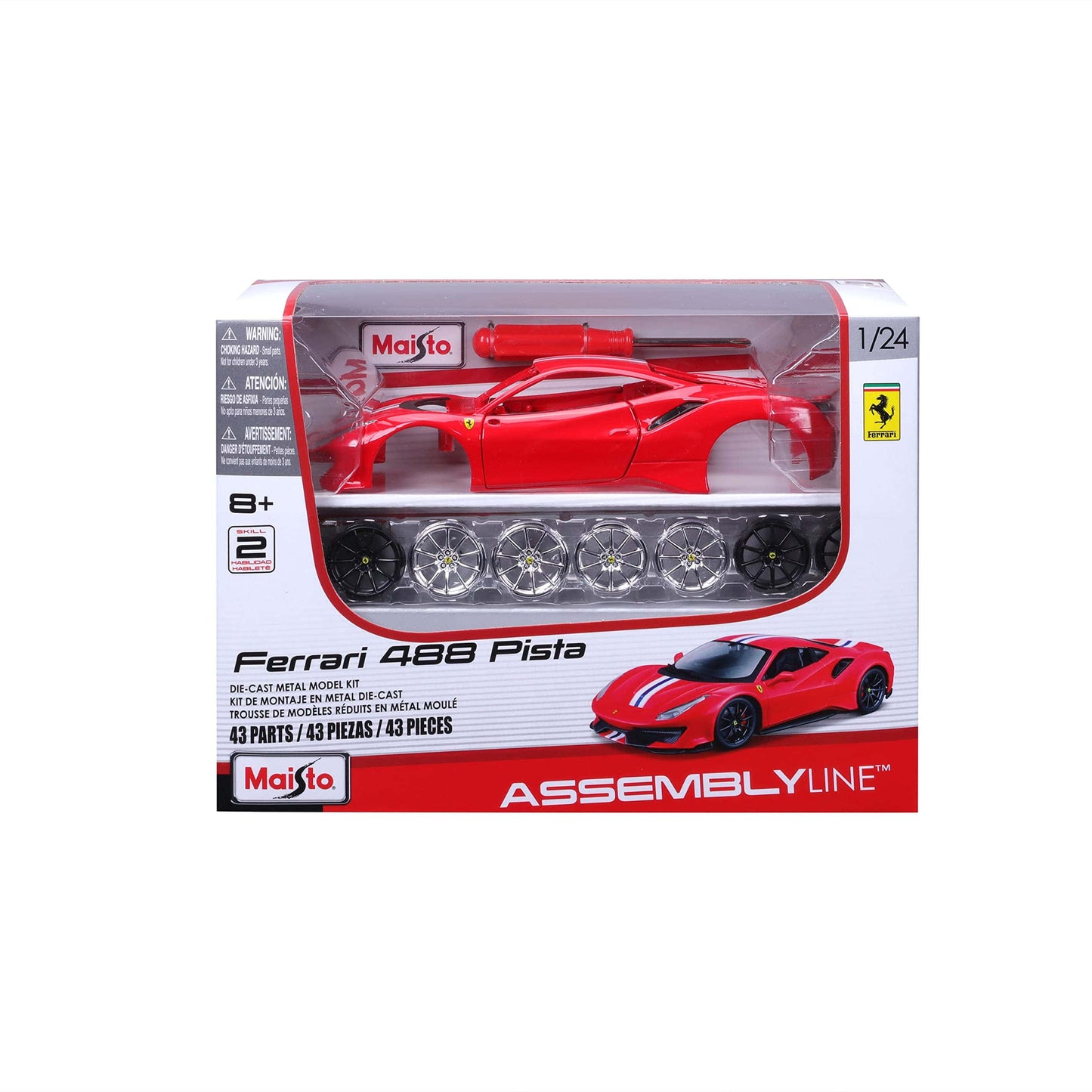 Maisto Toys Assembly Line-1:24 Ferrari 488 Pista