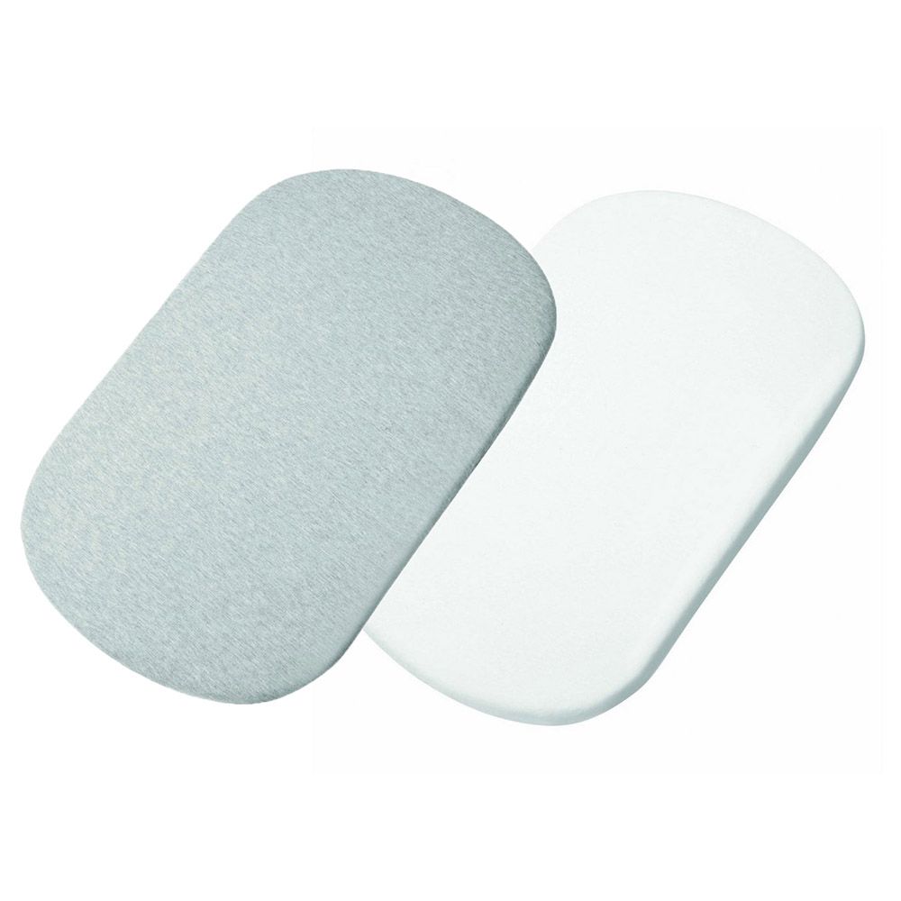 maxi cosi co sleeper sheets Maxi-Cosi Iora Co-Sleeper Bed Sheet 2PCs Pack (white&Grey) – Flitit