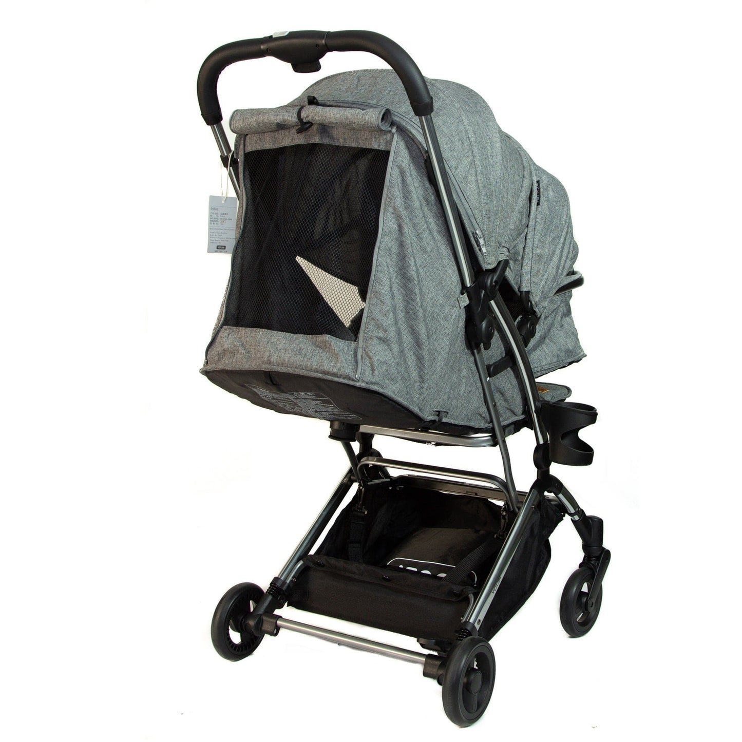 Pikkaboo Babies Youbi Toddler German Travel Light Stroller-Grey with New Born Attachment