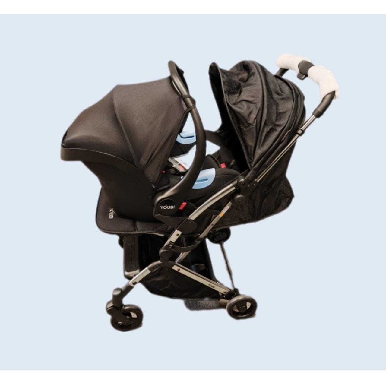 Pikkaboo Babies Youbi Toddler German Travel System with New Born Attachment - Black