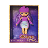 Kaiwell - Fashion Doll Purple Poseable W/Woolen Hatglam Girlz 9"