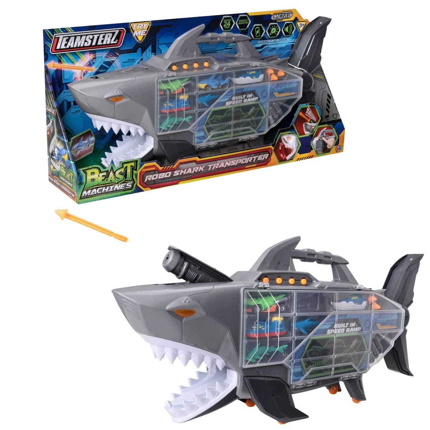 Teamsterz Toys Teamsterz Beast Machines Robo Shark Transporter