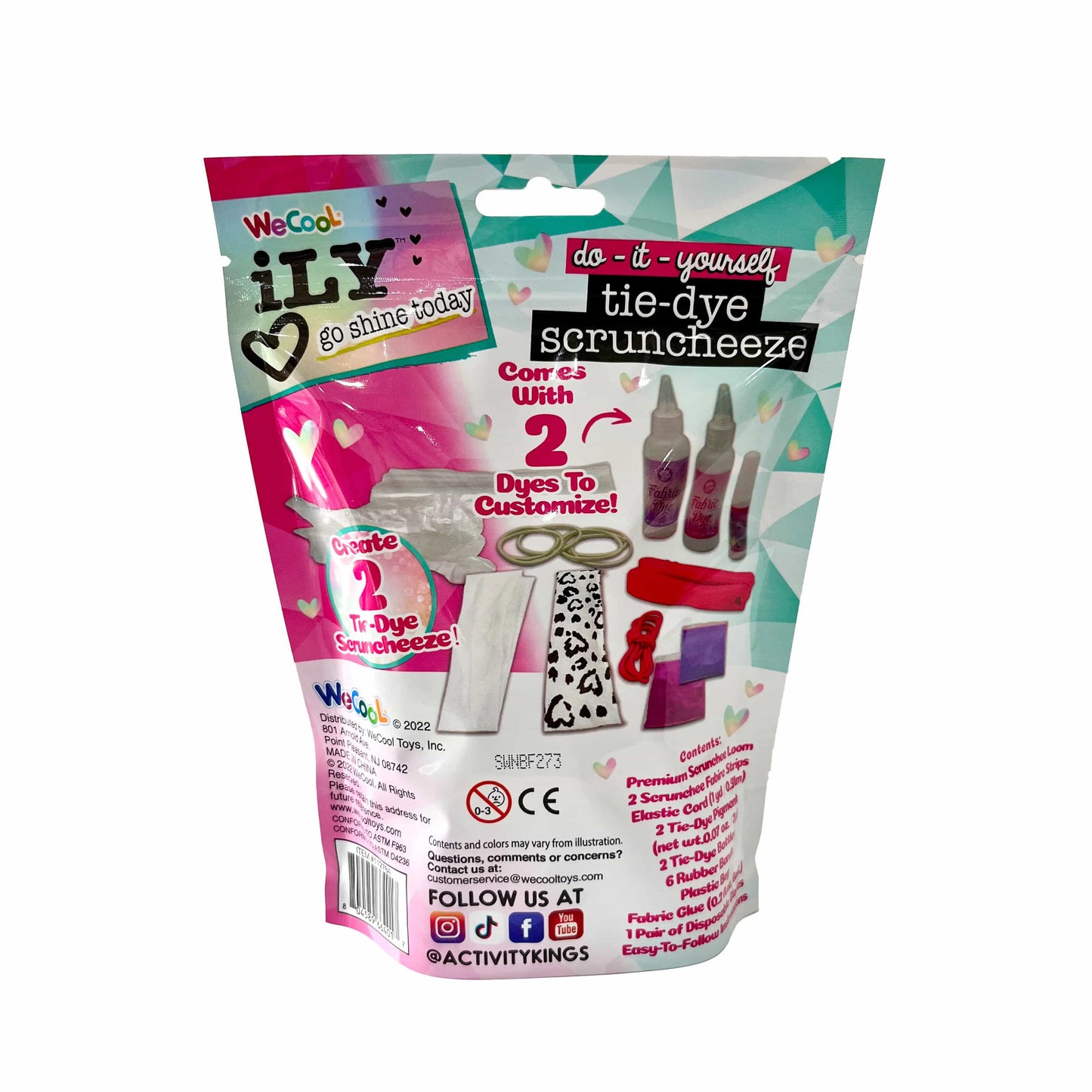 We Cool Jewelry Making Kits DIY Tie Dye Scruncheeze