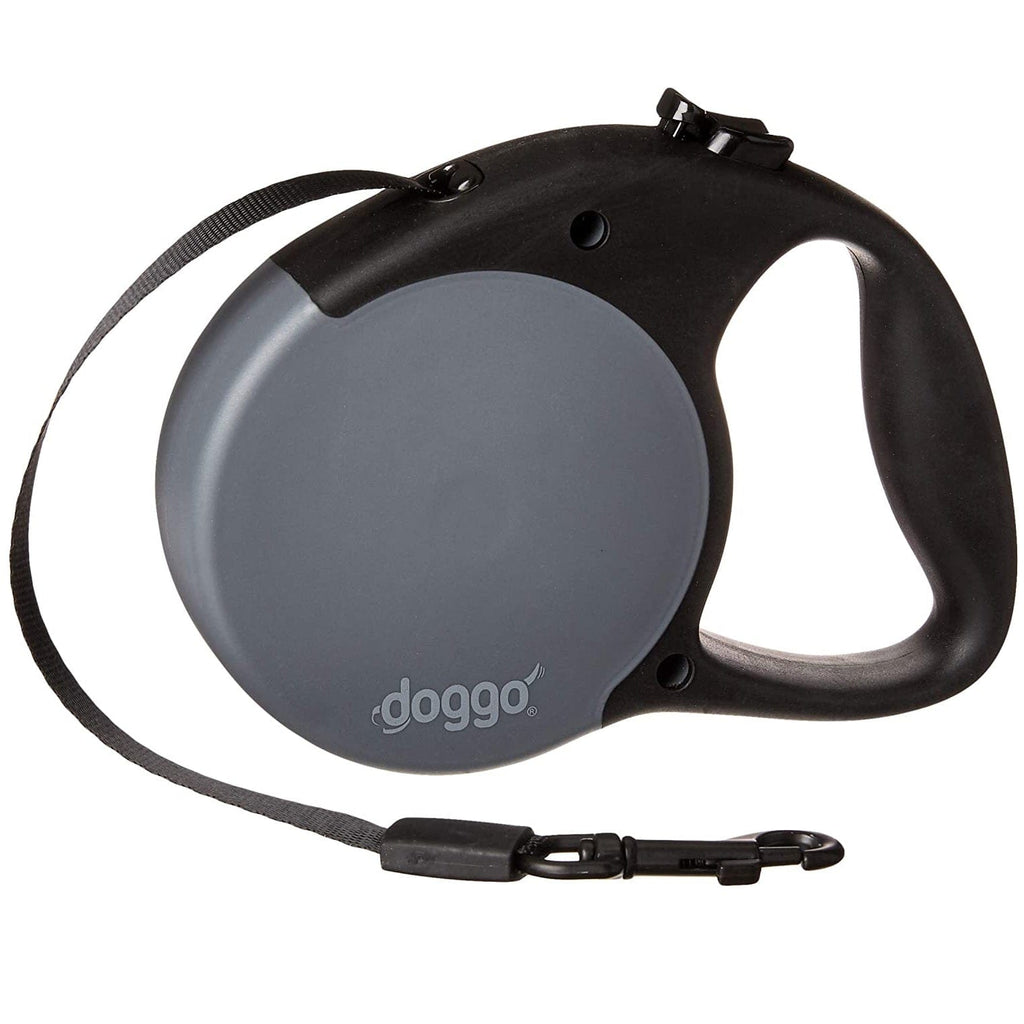 Alcott Pet Supplies Doggo Everyday Retractable Leash 5m, Medium, Grey