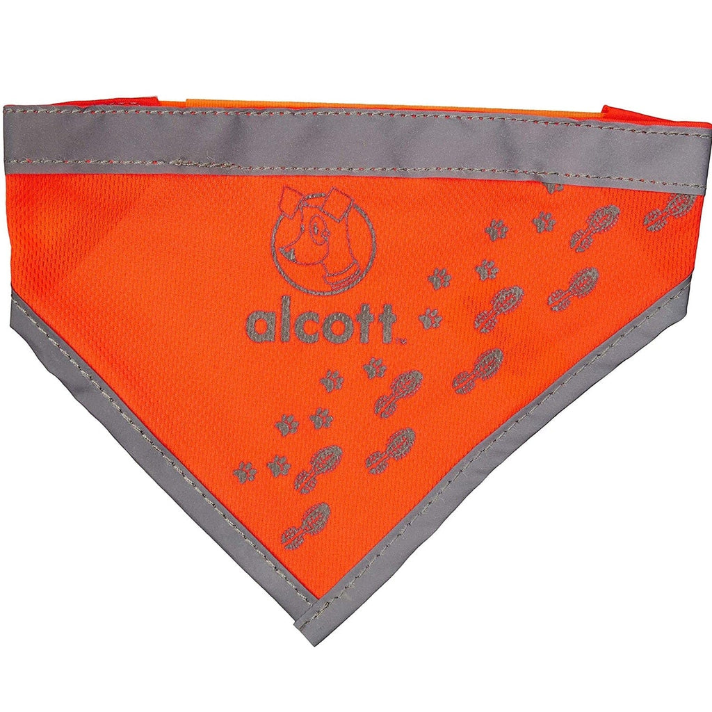 Alcott Pet Supplies Visibility Dog Bandana, Medium - Neon Orange