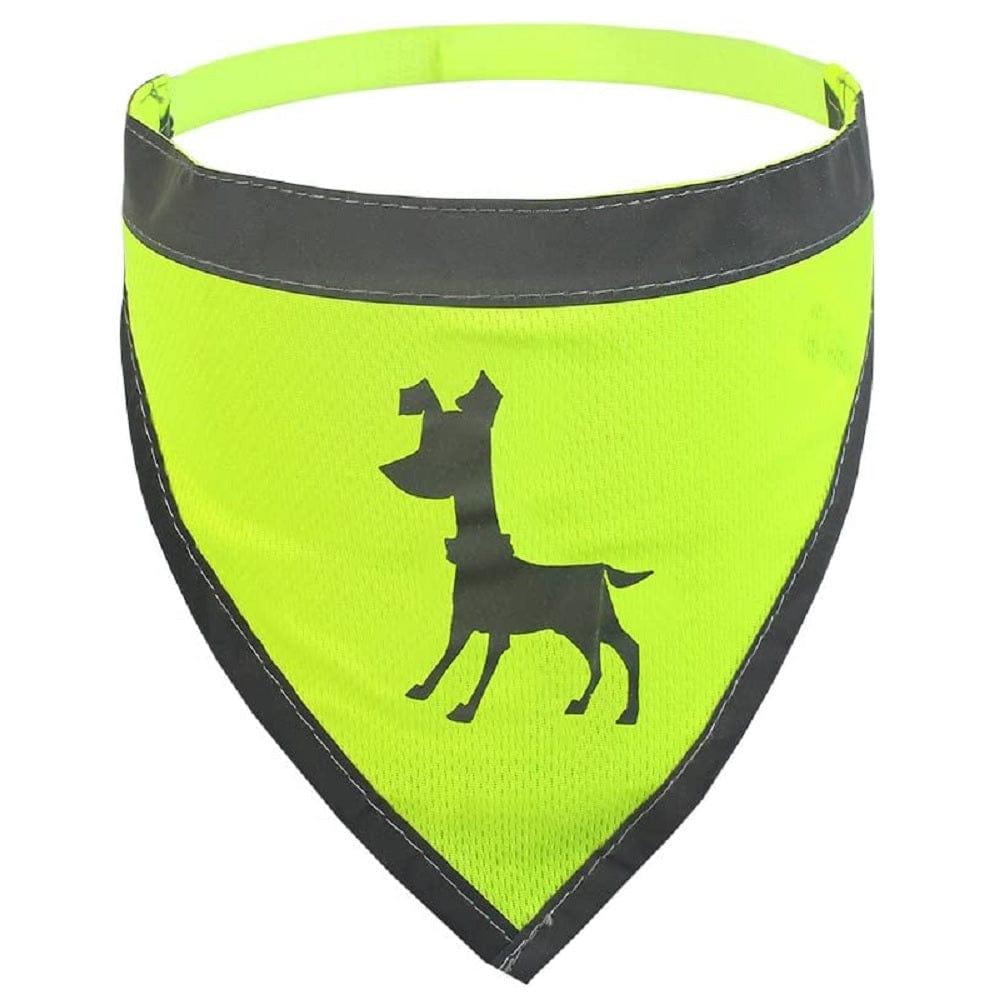 Alcott Pet Supplies Visibility Dog Bandana, Medium - Neon Yellow