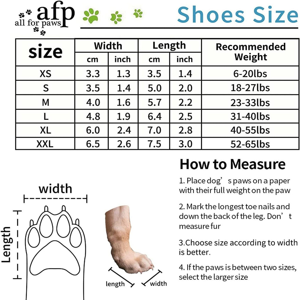 All For Paws Pet Supplies Outdoor Dog Shoes - Green / 2XL