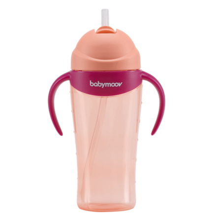 Babymoov Anti Spill Straw Cup 300ml Peach