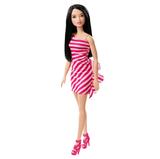 Barbie Toys Barbie Glitz Doll Pink Stripe Ruffle Dress