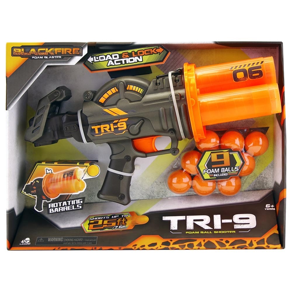 BLACKFIRE Toys Blackfire Tri-9 Ball Shooting W/Rotating Barrels