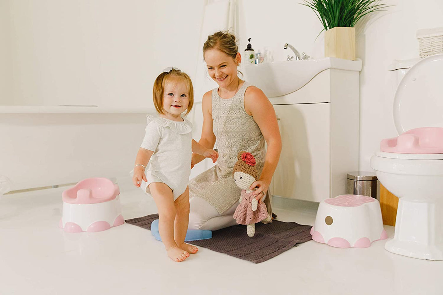 Bumbo Babies Bumbo Potty Trainer with Step Stool Pink