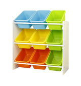 Class Home & Kitchen Class Kids' Toy Storage Organizer with 9 Plastic Bright Color Bins, Small