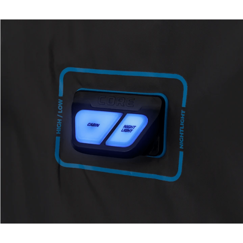 Core Equipment Tents CORE EQUIPMENT Lighted Instant Tent - Grey/Blue | 10 Person Capacity | Durable 68D Polyester