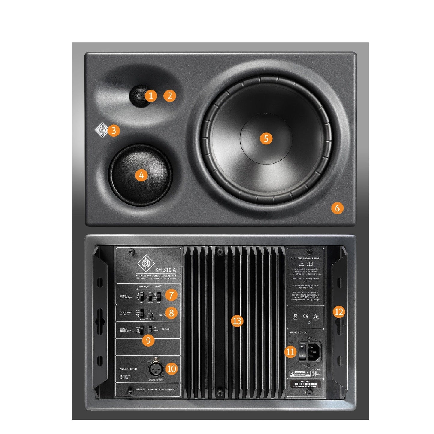 flitit Neumann KH 310 A L G Active Near-Field studio Monitor