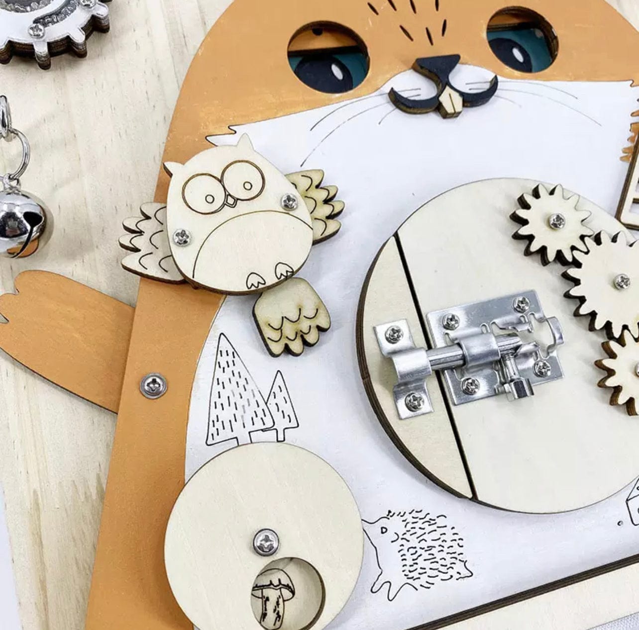 flitit Woody Buddy - Mr. Kitty busy board - Orange