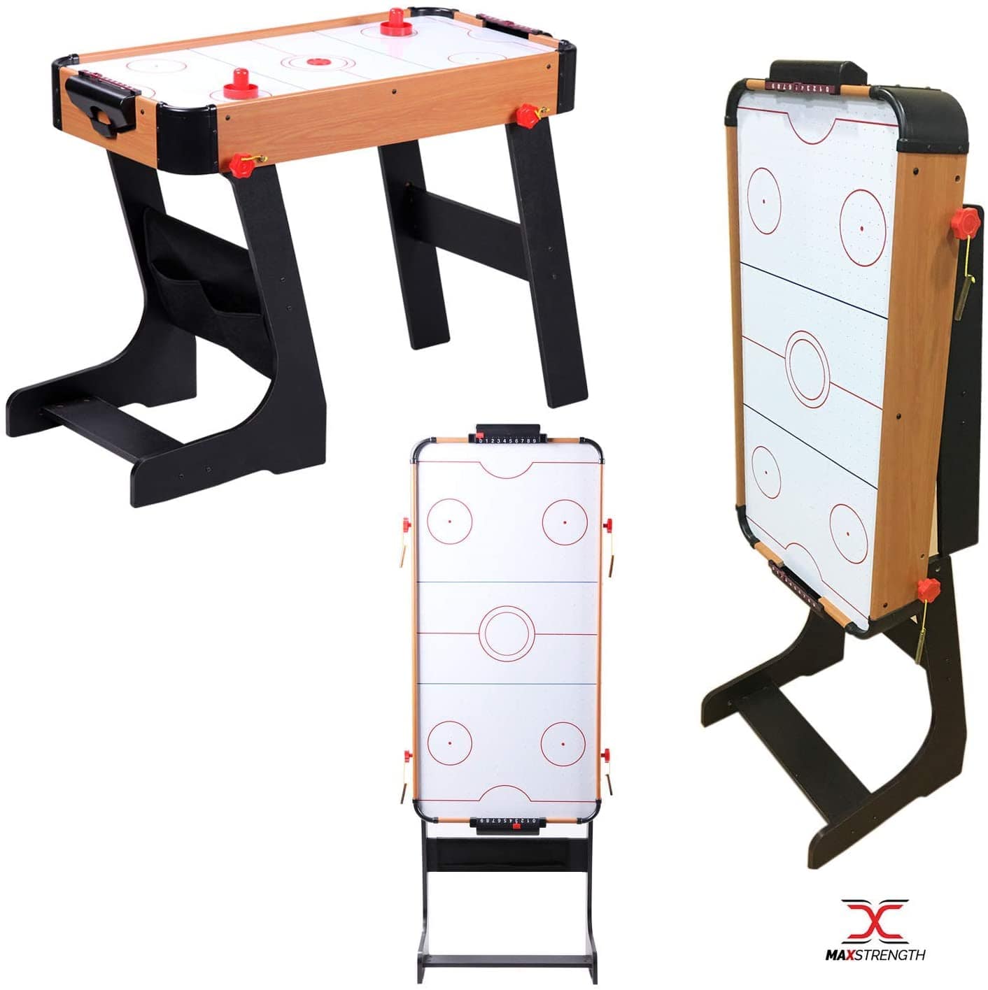 Air Hockey Table Game Electric with Folding Legs