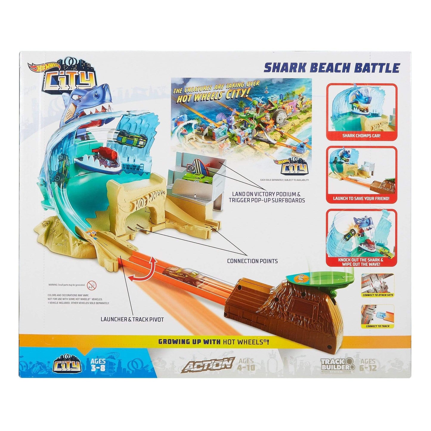Hot Wheels Toys Hot Wheels CITY SHARK BEACH BATTLE PLAYSET
