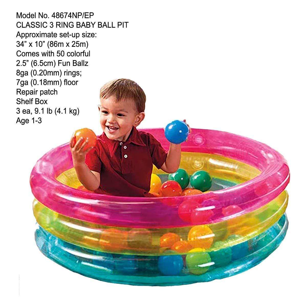 Intex Outdoor Intex Classic 3-Ring Baby BAll Pit Age 1-3