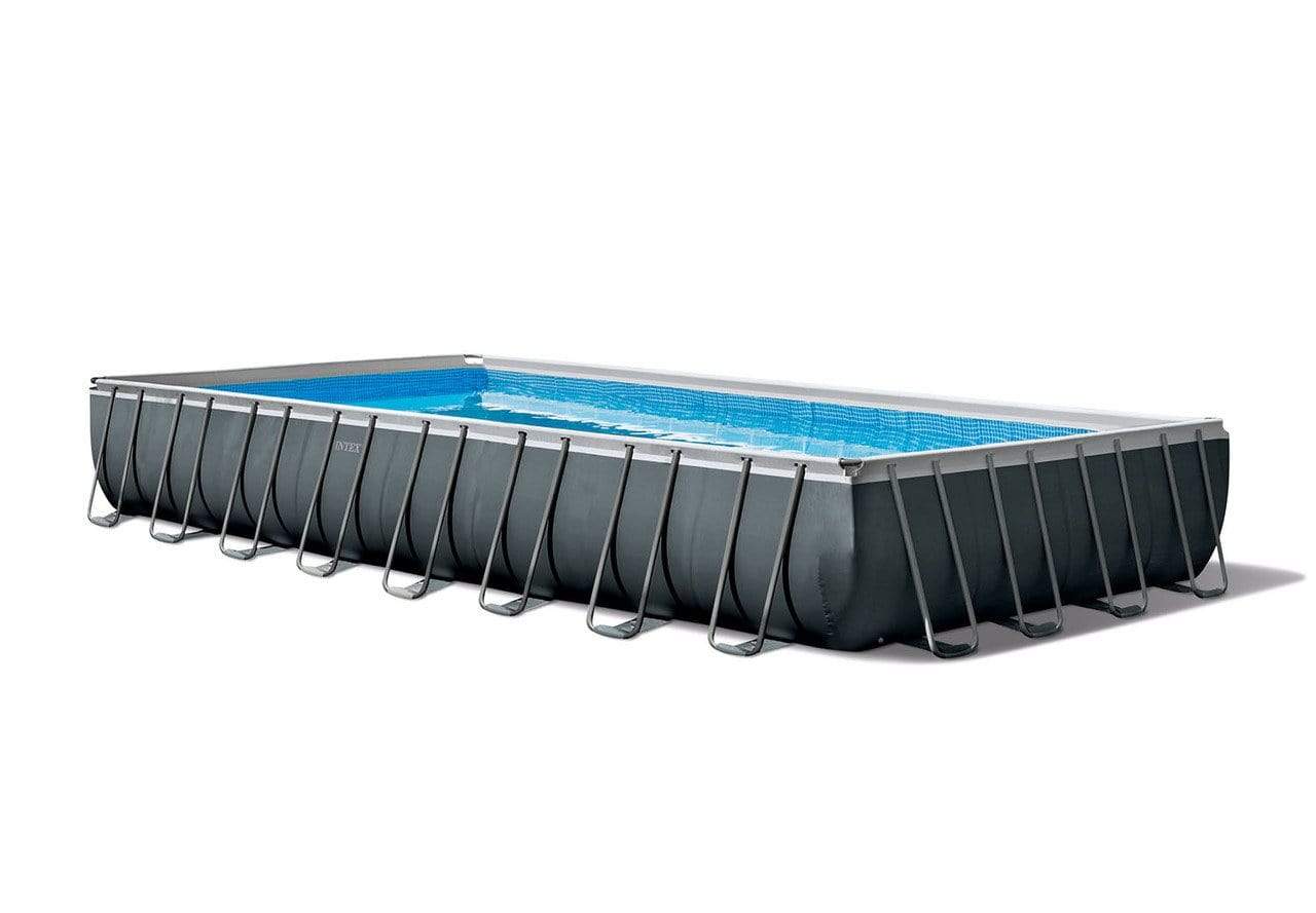 Intex Toys Intex 32ft X 16ft X 52inch Ultra Frame Rectangular Pool Set With Filter Pump Ladder