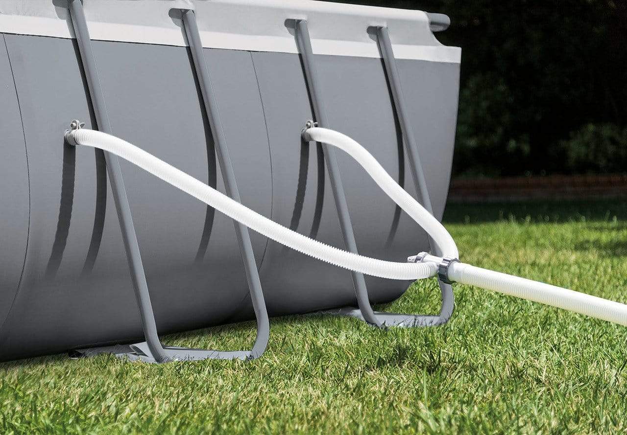 Intex Toys Intex 32ft X 16ft X 52inch Ultra Frame Rectangular Pool Set With Filter Pump Ladder