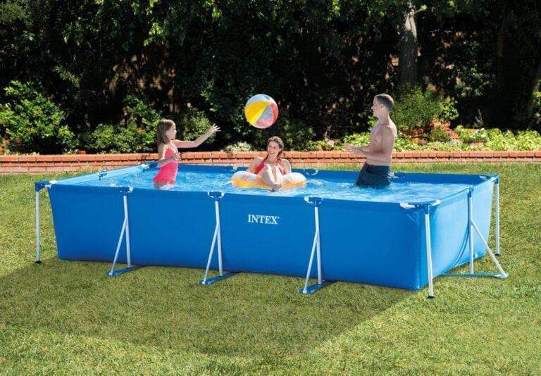 Intex Toys Intex Rectangular Frame Above Ground Family Use Swimming Pool- 28273