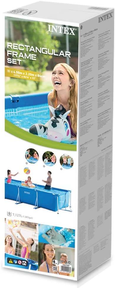 Intex Toys Intex Rectangular Frame Above Ground Family Use Swimming Pool- 28273
