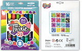 Kangaru Back to School TWIXIE™ SCENTED 8ct Double Ended Broadline Markers – 16 Colors