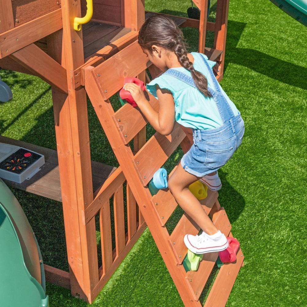 KidKraft Outdoor Kidkraft Boulder Bluff 2-In-1 Wooden Swing Set