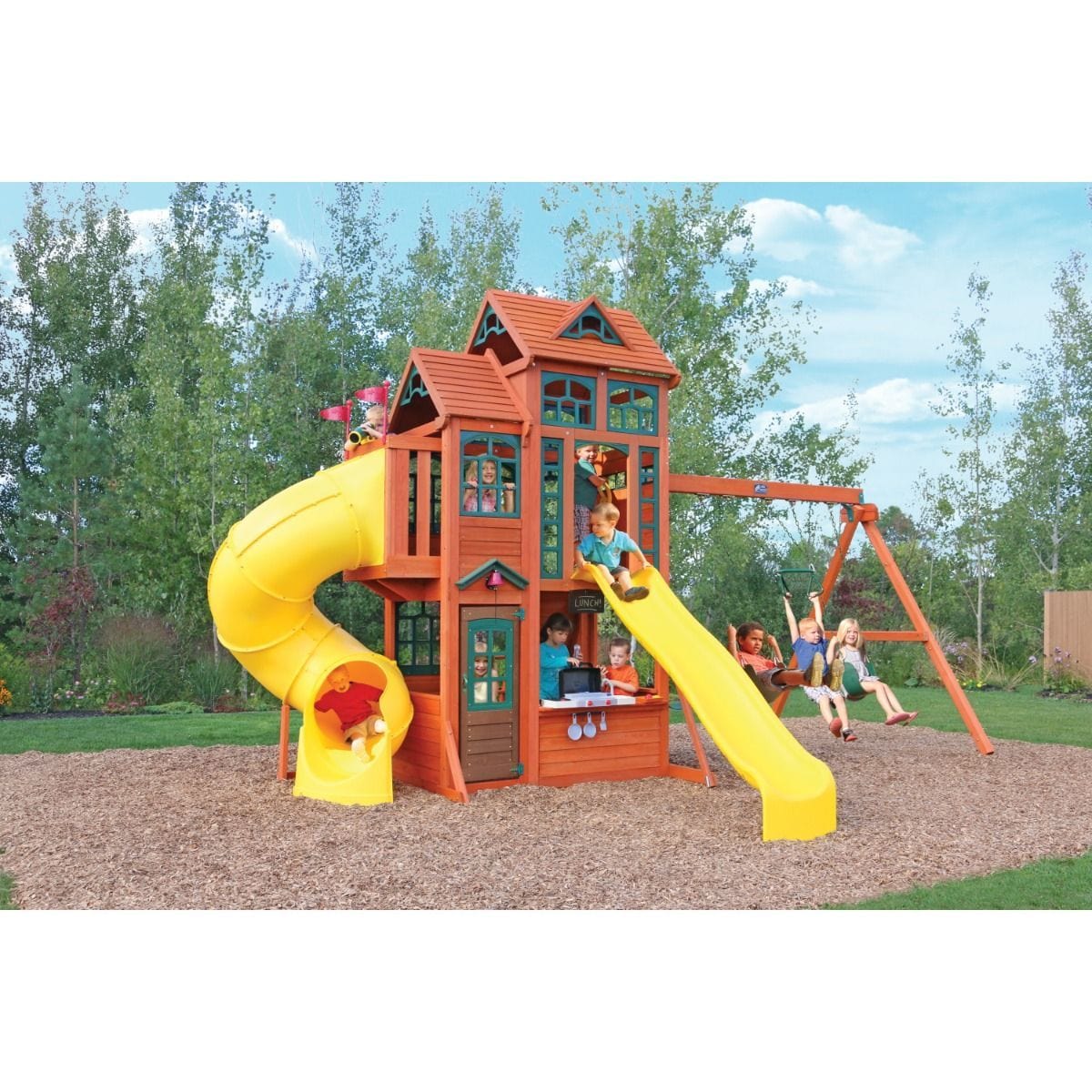 KidKraft Outdoor Kidkraft Canyon Ridge Wooden Swing Set / Playset