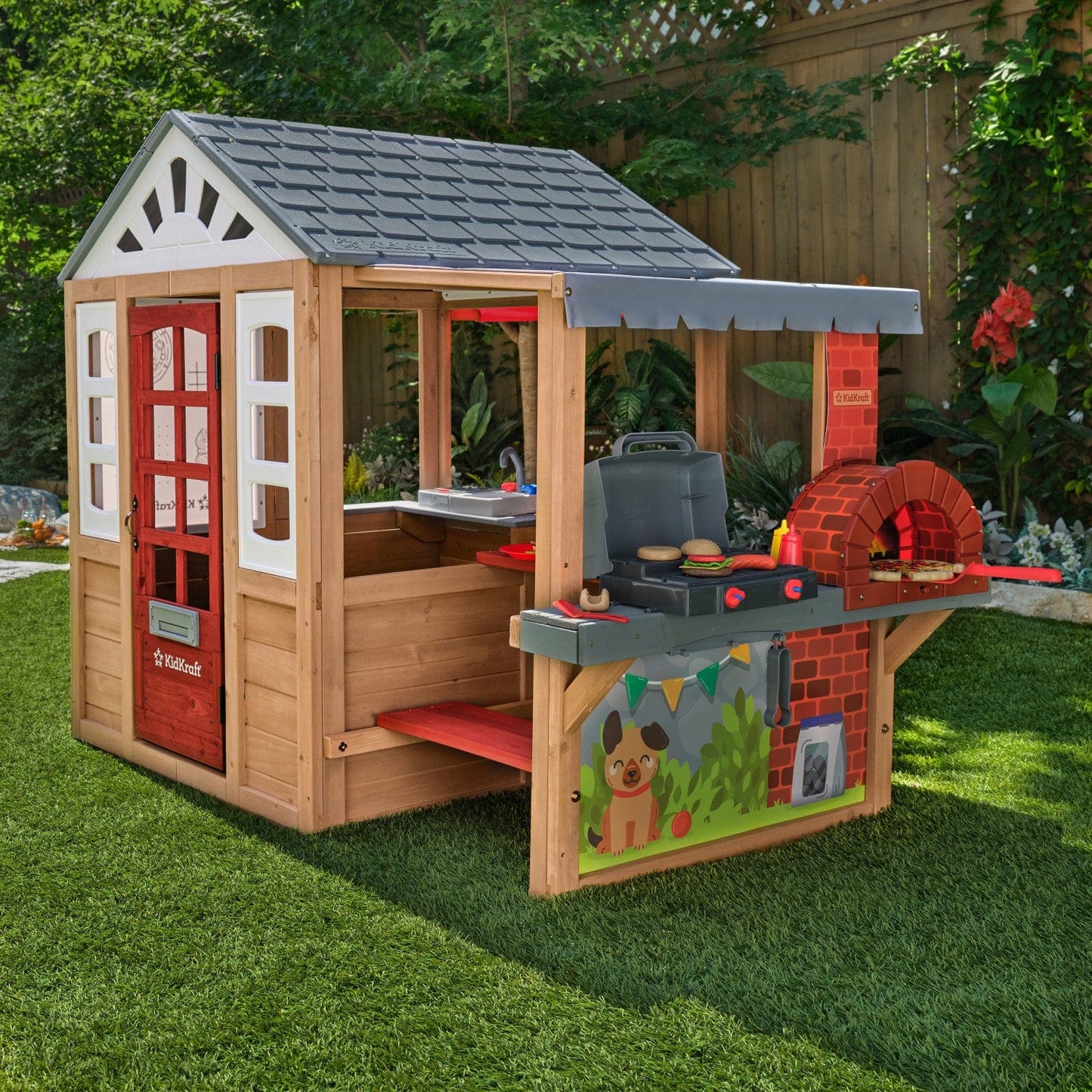 KidKraft Outdoor Kidkraft Grill & Chill Pizza Playhouse