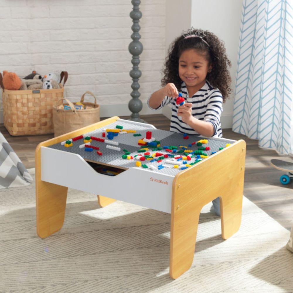KidKraft Toys KidKraft 2-in-1 Activity Table with Board Gray & Natural