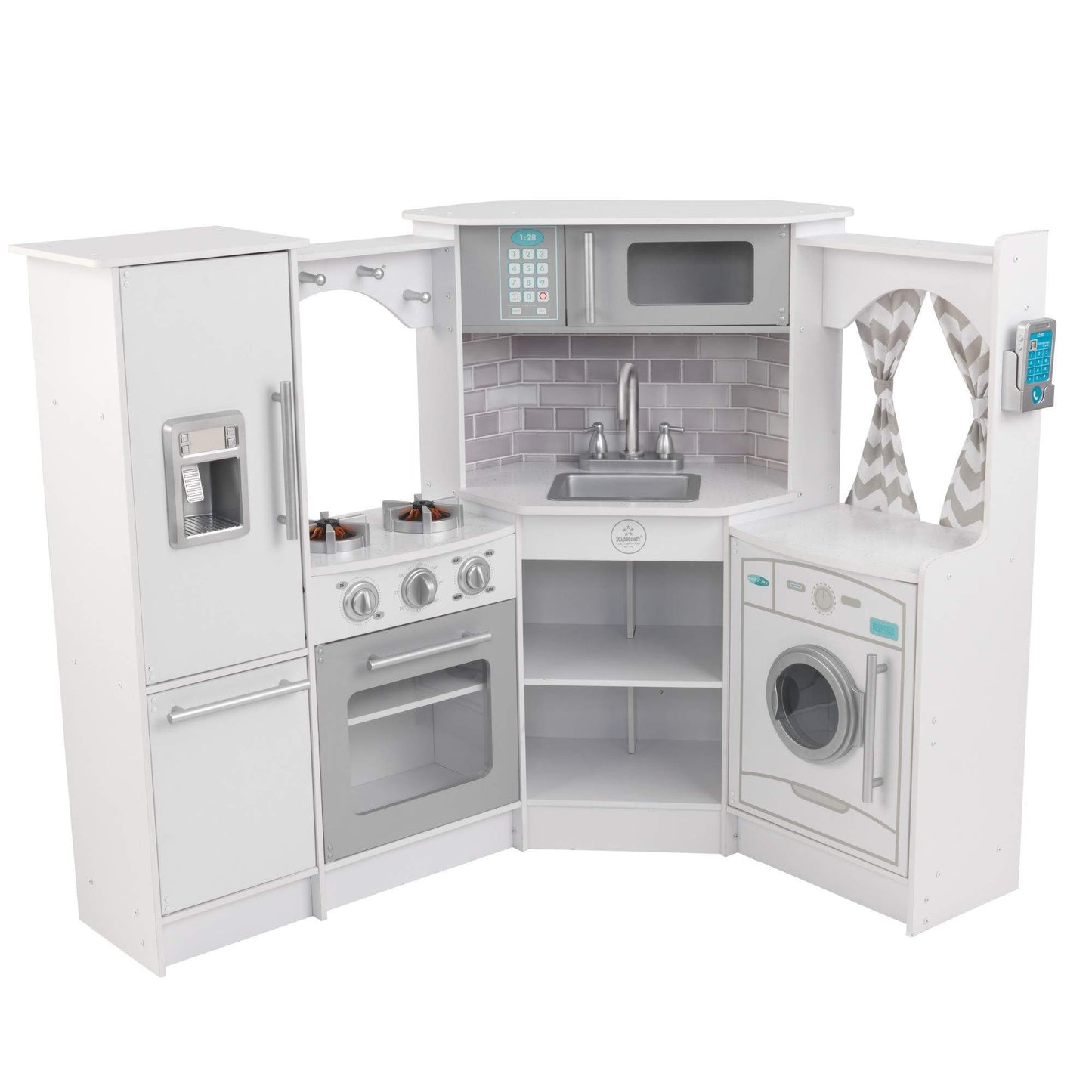 KidKraft Toys KidKraft Ultimate Corner Play Kitchen Set, White