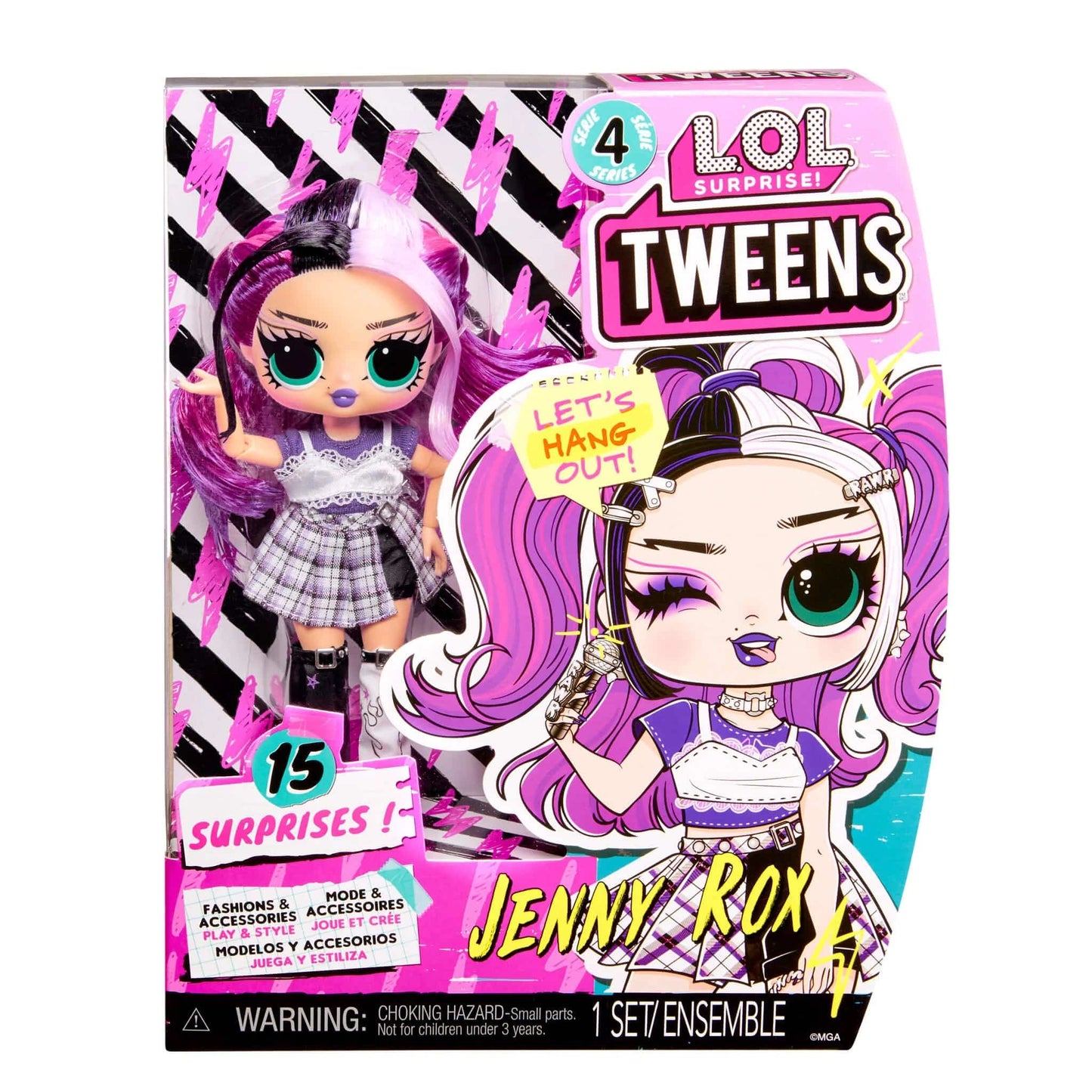 L.O.L LOL Surprise Tweens Series 4 Fashion Doll Jenny Rox with 15 Surprises