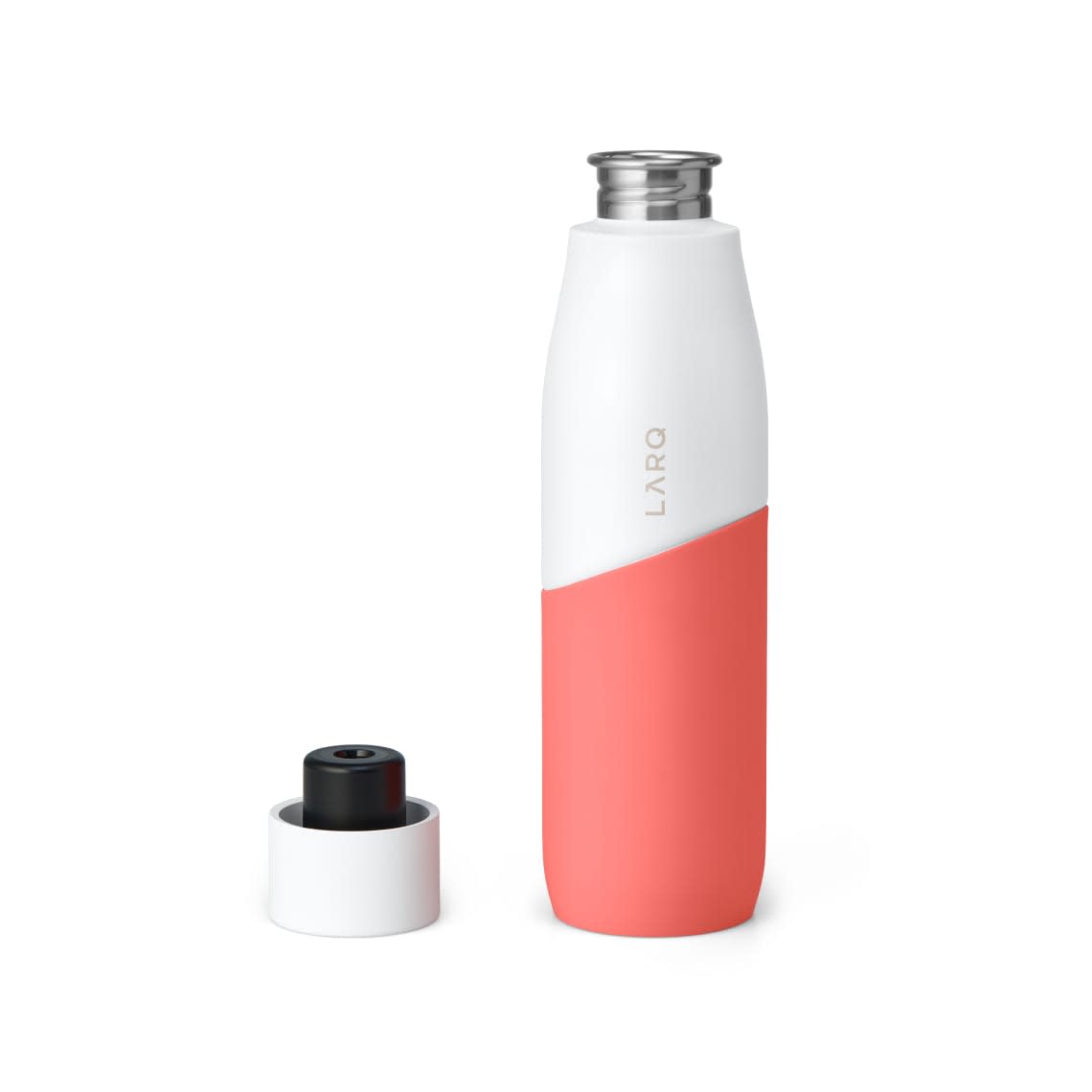 Larq Home & Kitchen LARQ Bottle PureVis Movement Water Bottle 710ml/24oz White/Coral