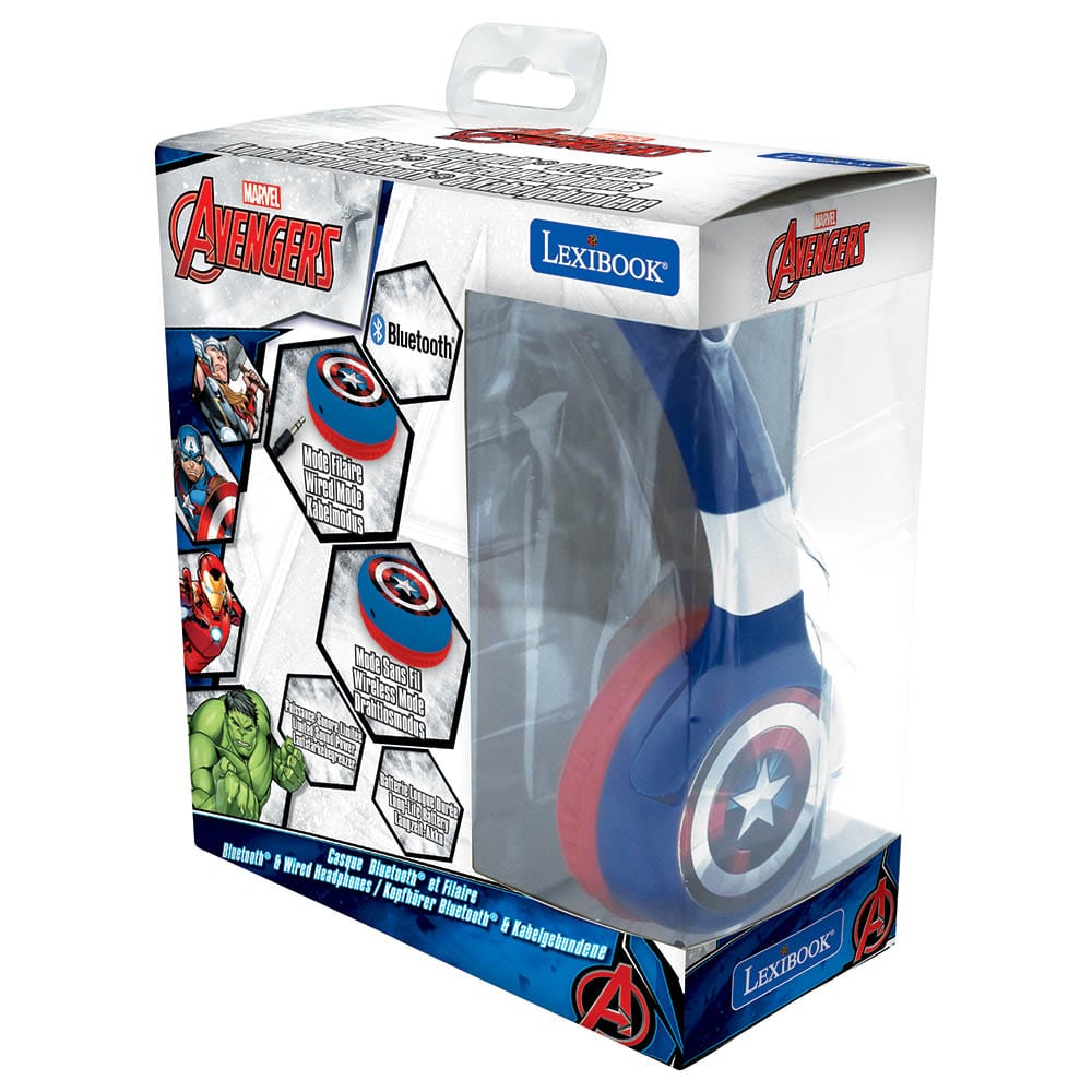 lexibook Toys Lexibook - Avengers Design 2-in-1 Bluetooth & Wired Headphone