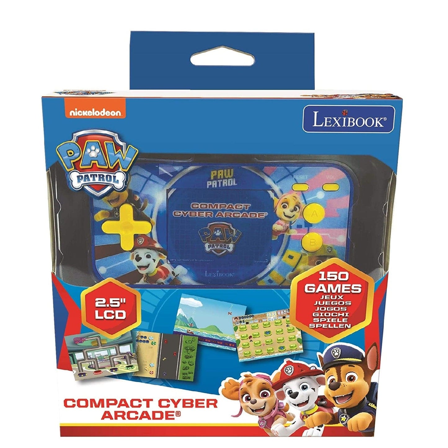 lexibook Toys Lexibook Paw Patrol Chase Compact Cyber Arcade Portable Gaming Console, 150 Games
